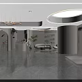 Elegant Modern Beauty Hair Salon Interior With Comfortable Sofa Green Plants And Stylish Reception Desk