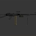 Military Style Heavy Duty Machine Gun With Tripod Stand Ammunition Belt And Metal Body