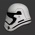 White Stormtrooper Helmet With Detailed Design Black Accents And Reflective Surface