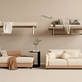chaise longue combination 3d model