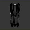 Sleek Black Batmobile Model With Streamlined Body Bat Wing And White Wheels 3d model