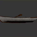 Vintage Christopher Bridge Wooden Boat With Wooden Oar And Classic Design