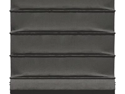 Gray Fabric Pleated Curtains in Modern Style for Home Window Decoration 3d model