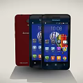 Lenovo Smartphones White Black Red Models With Screen Display Showing Apps And Time