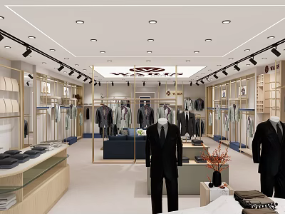 Men's clothing store 3d model