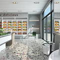 Bright Modern Fruit Store Interior With Fresh Fruit Displays And Organized Shelves