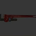 Red Heavy Duty Pipe Wrench Tool with Adjustable Jaws for Plumbing Work