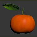 Bright Juicy Orange with Fresh Green Leaf as Daily Household Healthy Fruit