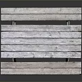 Outdoor Public Wooden Picnic Table With Attached Benches For Park Area Use