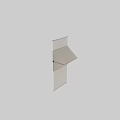 Modern Origami Shaped Wall Lamp With Fabric Shade Mounted On Light Wall