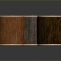 Three Cylindrical Wooden Stools With Round Tops And Different Wood Textures