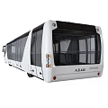 Modern Urban Bus With White Exterior Large Glass Windows And Sleek Design