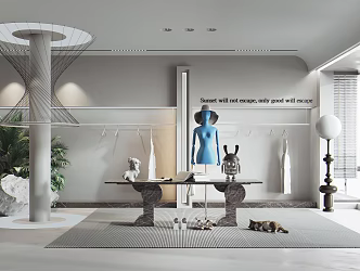Modern Clothing Store Womens Clothing Store 3d model