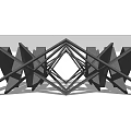 Modern Geometric Coffee Table With Unique Angular Structure And Symmetric Design