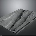 Modern 3D Topographic Terrain Model With Layered Textures And Smooth Surfaces 3d model