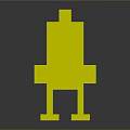 Block Style Chicken Shaped Decorative Furniture Piece With Light Blue Red And Yellow Colors