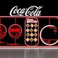 Coca-Cola Themed Red Neon Photo Spot With Decorative Circles And Brand Signage
