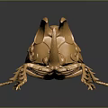 Golden Beetle Shaped Decorative Home Decor Item With Intricate Design And Metallic Finish