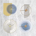 Modern Clocks with Geometric Shapes Colorful Dials and Minimalist Frames for Interior Wall Decor