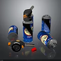 BENZ VELOX Self Defense Weapon With Spray Cans Black Orange Device And Red Components