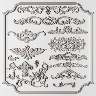 Jianou carved plaster carved 3d model