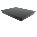 Black Rectangular Device With Flat Surface And Edge Holes Design