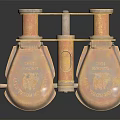 Vintage Brass Binoculars With Ornate Metallic Finish And Classic Retro Design Details