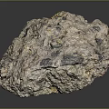Natural Decorative Stone with Rough Surface Mixed Colors and Visible Mineral Inclusions