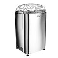 Sleek Modern Fireplace With Stainless Steel Body And Mesh Top Design For Home Decor