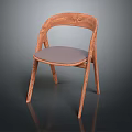 Modern Leisure Chair With Natural Wooden Frame And Gray Cushion Design