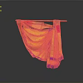 Shiny Gold Red And Purple Sari Hanging On Decorative Rod