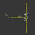 Modern Urban Pedestrian Overpass Spanning Wide Multi Lane Road With Stair Access Near Residential Buildings
