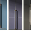 Modern Wardrobe Doors With Colorful Panels Metal Handles And Textured Surfaces