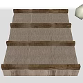 Modern Ceiling Log Ceiling Grass Mat Ceiling 3d model