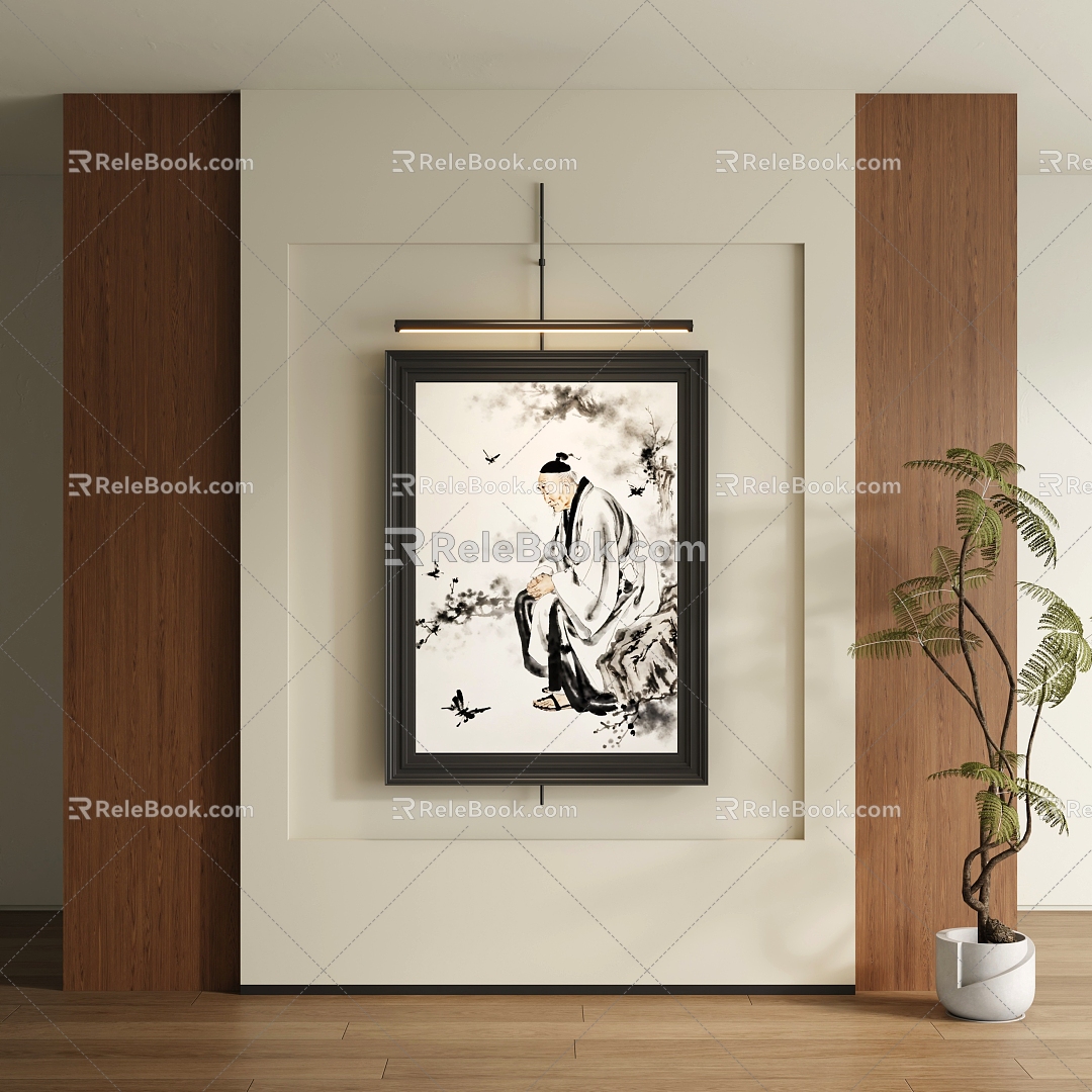 New Chinese Decorative Painting 3d model