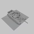 Virtual game tank 3d model