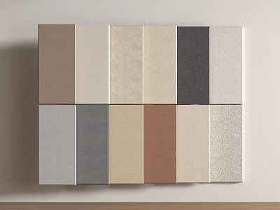 Wall Panels With Various Colors And Textures For Home Interior Design 3d model