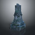 Ancient Stone Architectural Monument With Carved Decorations And Weathered Surface