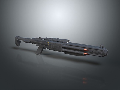 Sci-fi gun Sci-fi rifle semi-automatic rifle combat rifle battle rifle carbine 3d model