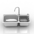 Modern Kitchen Washing Basin Star Basin 3d model