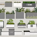 Modern Flower Planters In Various Designs With Green Plants And Decor