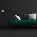 modern double sofa 3d model