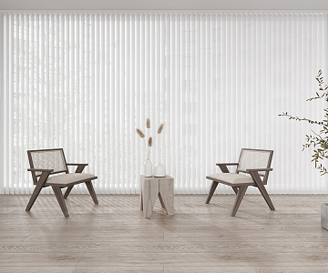 Modern venetian blinds dream curtain 3d model