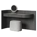 Dressing Table Stool Combination Dressing Table Solid Wood Dressing Table Makeup Mirror Dressing Stool 3d model