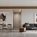 Modern Kitchen Interior Design With White Cabinets Gray Countertop And Built In Appliances