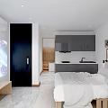 Modern Hotel Guest Room With White Bedding Beige Sofa Green Curtains And Decorative Paintings