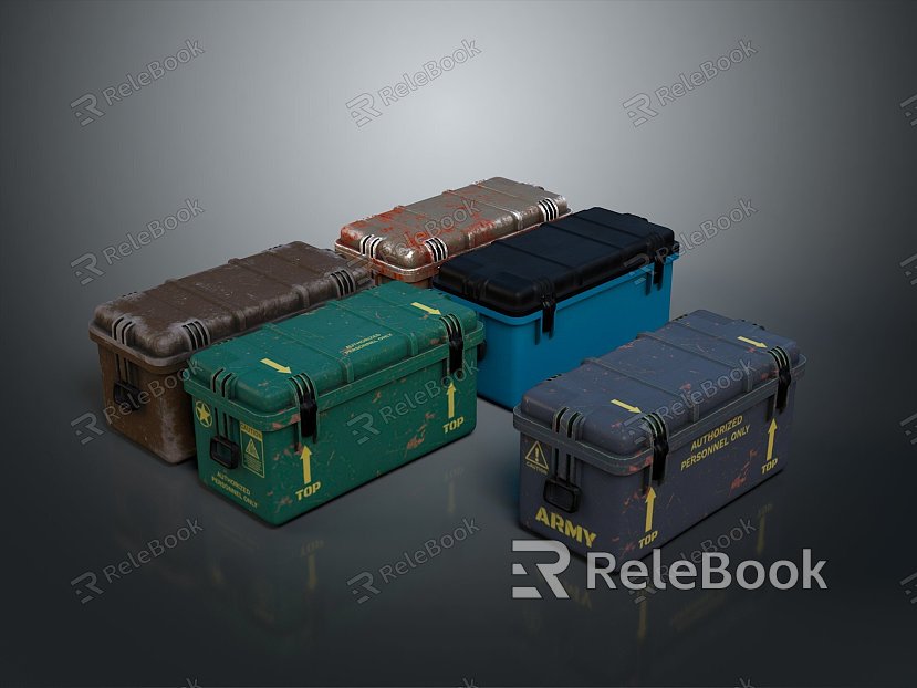 Toolbox tin box iron box plastic box box box container realistic model