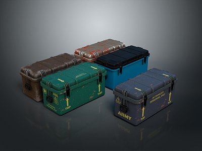 Toolbox tin box iron box plastic box container realistic model