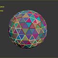 Colorful Triangular Geometric Design Decorative Sphere Lamp For Modern Home Interior