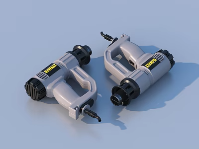 Two Piece Hardware Pneumatic Impact Wrenches with Ergonomic Grip for Heavy Duty Work 3d model